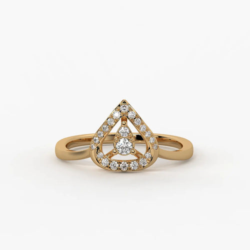 Triova Diamond Apex Halo Ring