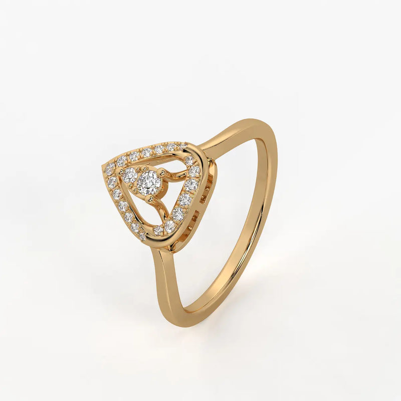 Triova Diamond Apex Halo Ring