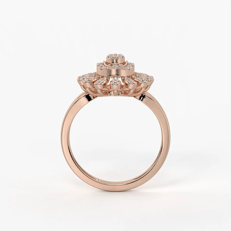 Solviera Diamond Sunflare Ring