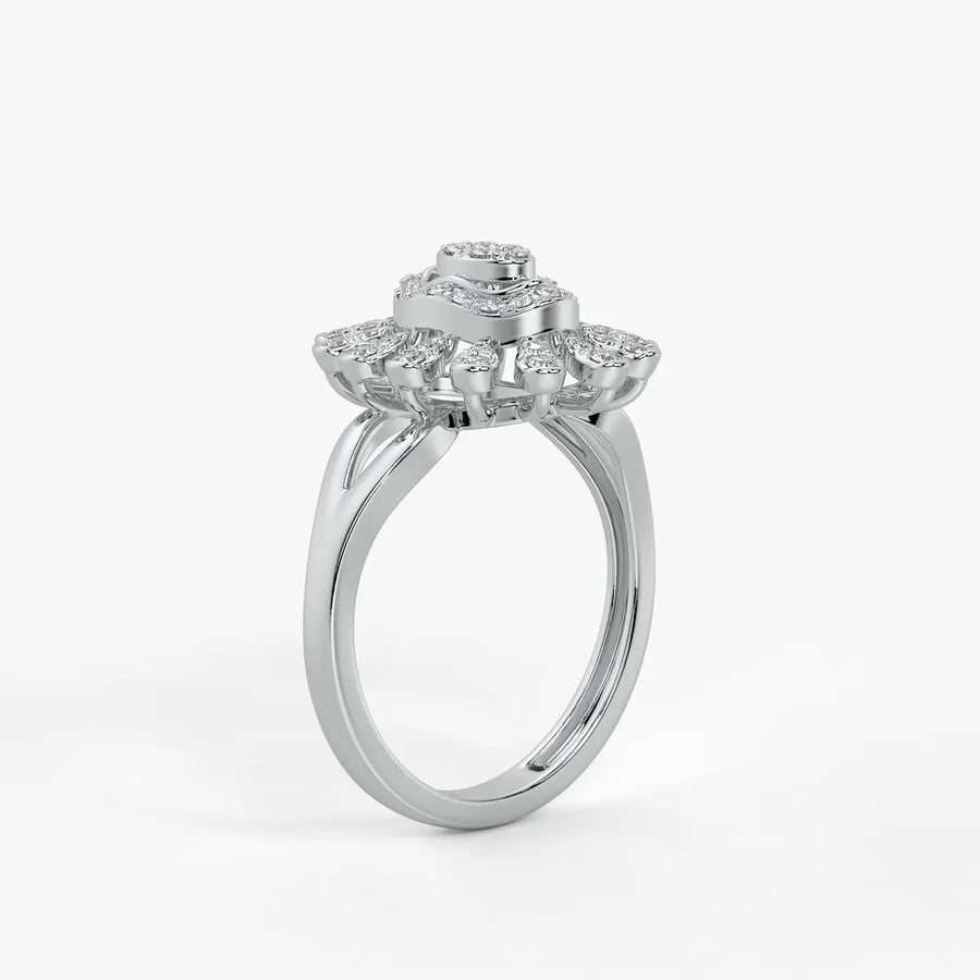 Solviera Diamond Sunflare Ring
