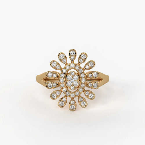 Solviera Diamond Sunflare Ring