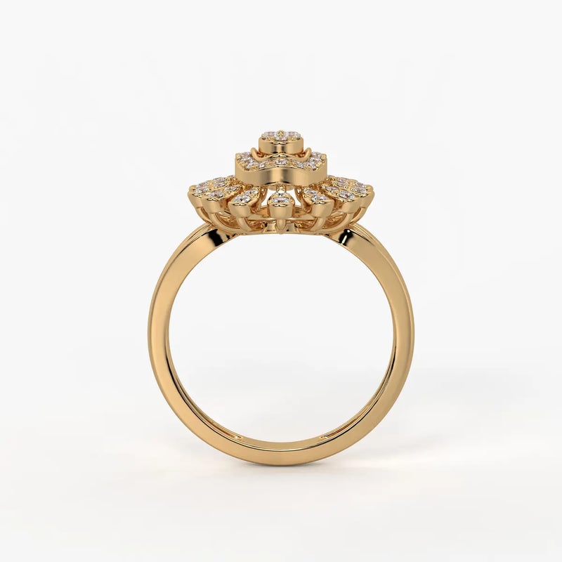 Solviera Diamond Sunflare Ring