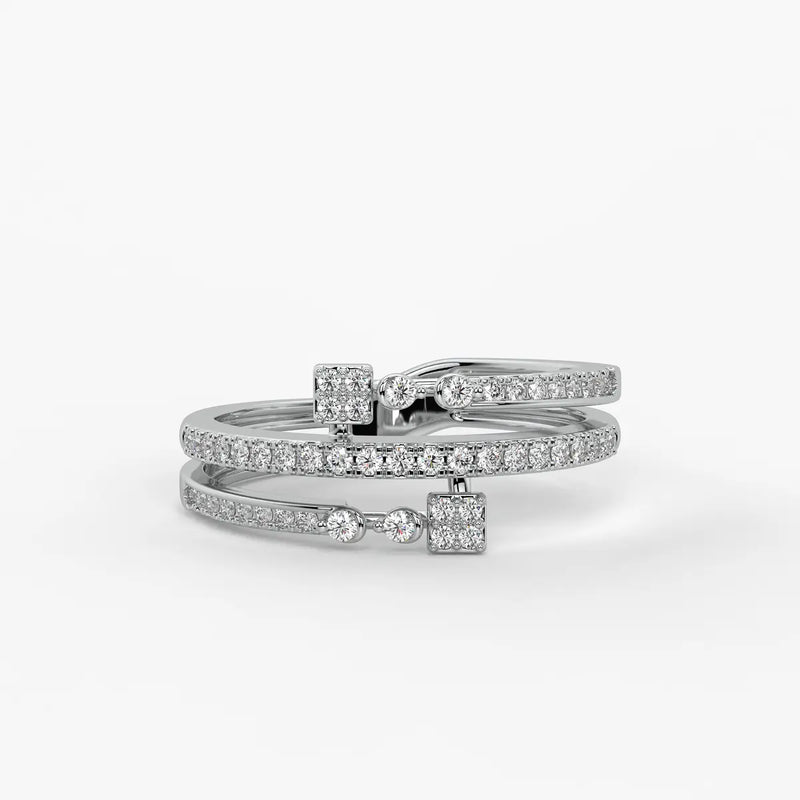 Kyvera Diamond Geo Wrap Ring