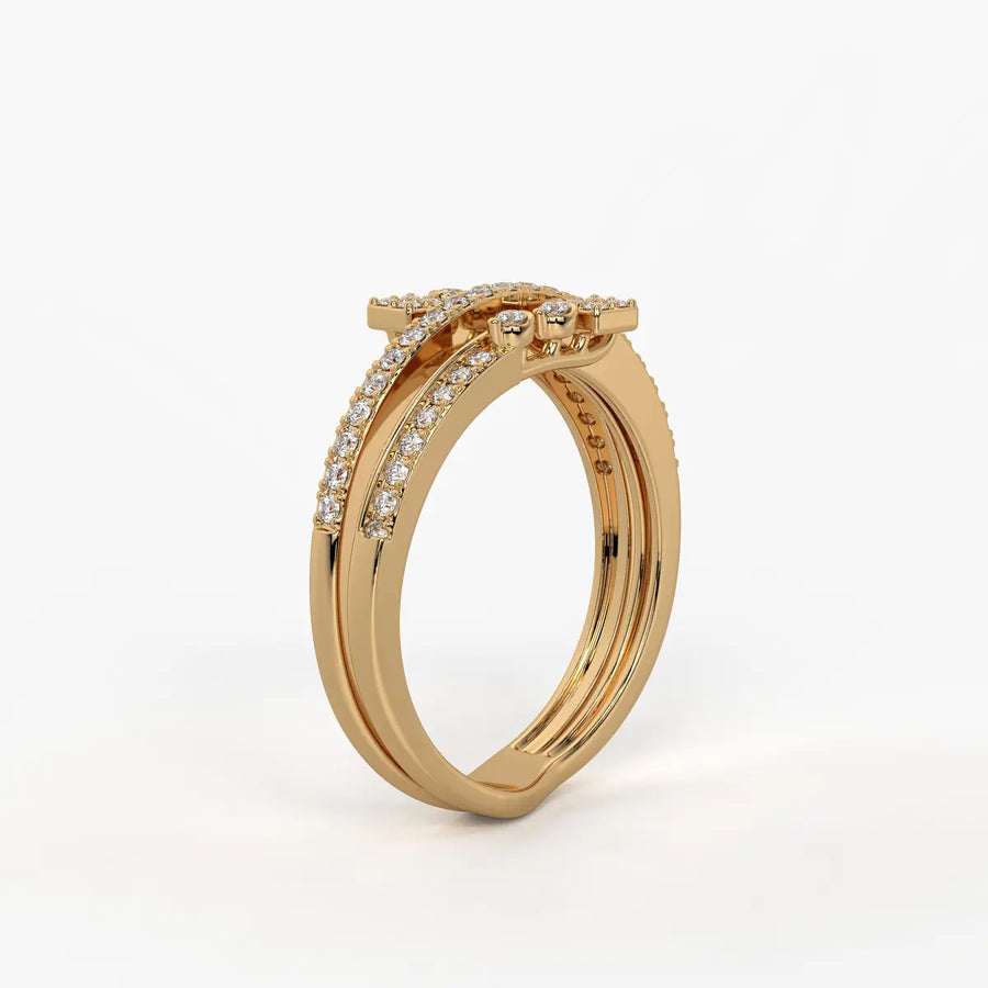 Kyvera Diamond Geo Wrap Ring