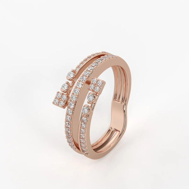 Kyvera Diamond Geo Wrap Ring