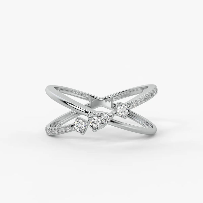 Xyron Diamond Crossline Ring