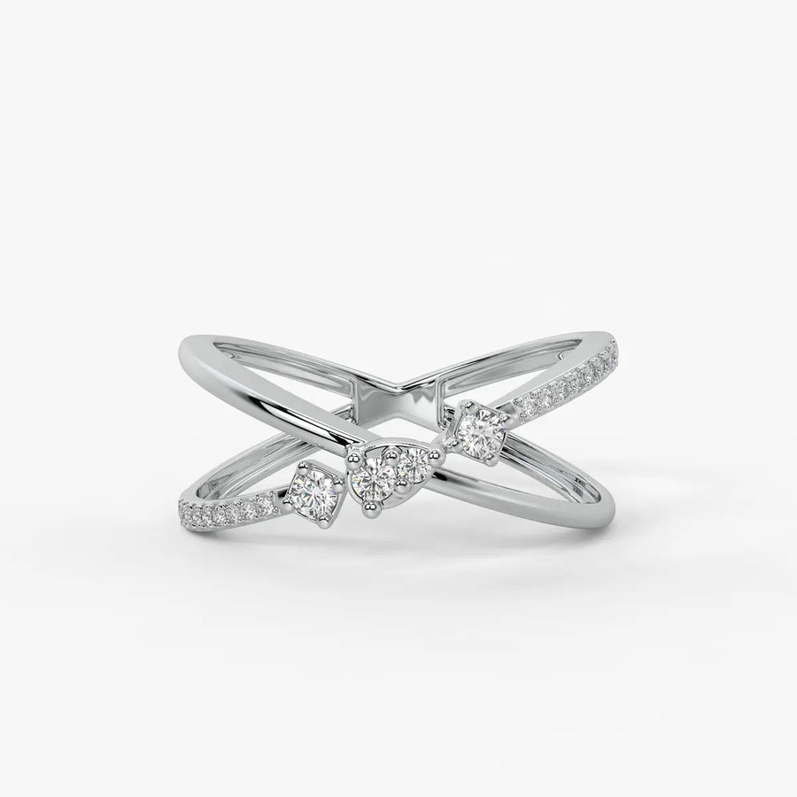 Xyron Diamond Crossline Ring