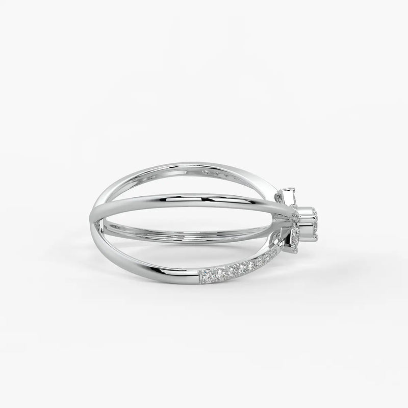 Xyron Diamond Crossline Ring
