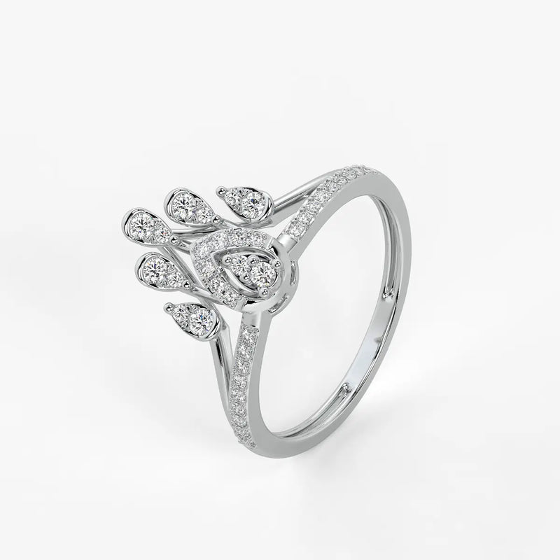 Cyrabelle Diamond Regal Crown Ring
