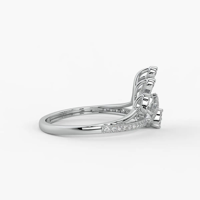 Cyrabelle Diamond Regal Crown Ring