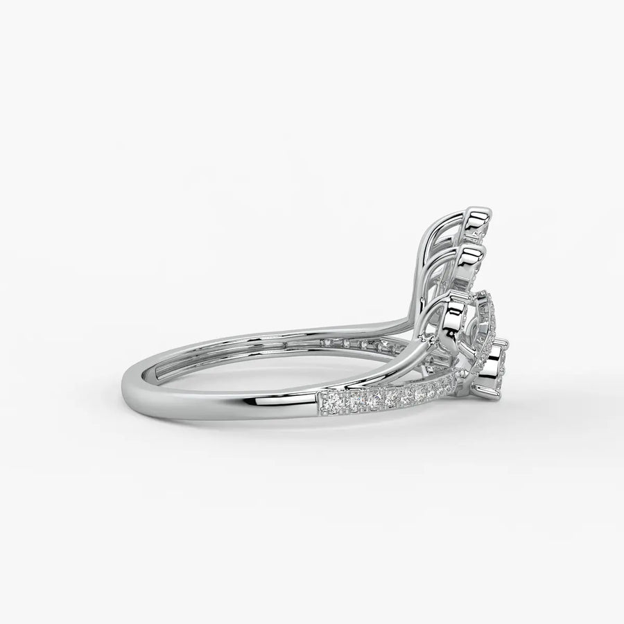 Cyrabelle Diamond Regal Crown Ring