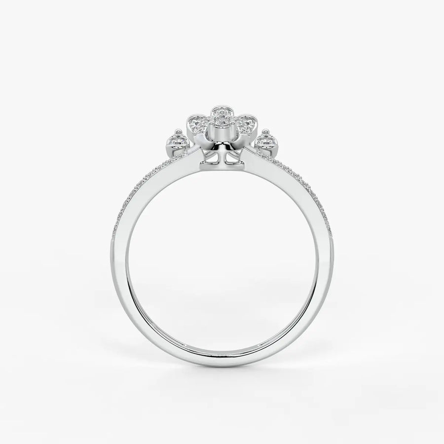 Cyrabelle Diamond Regal Crown Ring