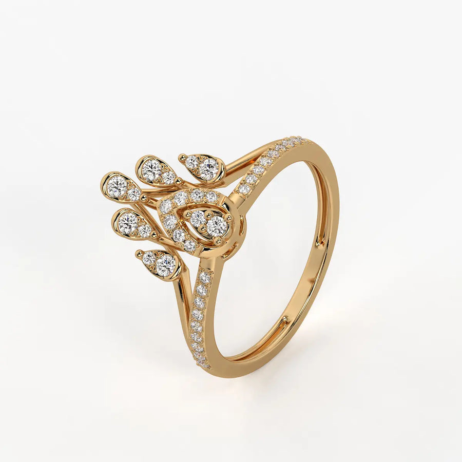 Cyrabelle Diamond Regal Crown Ring