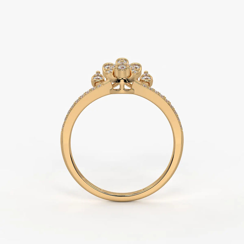 Cyrabelle Diamond Regal Crown Ring