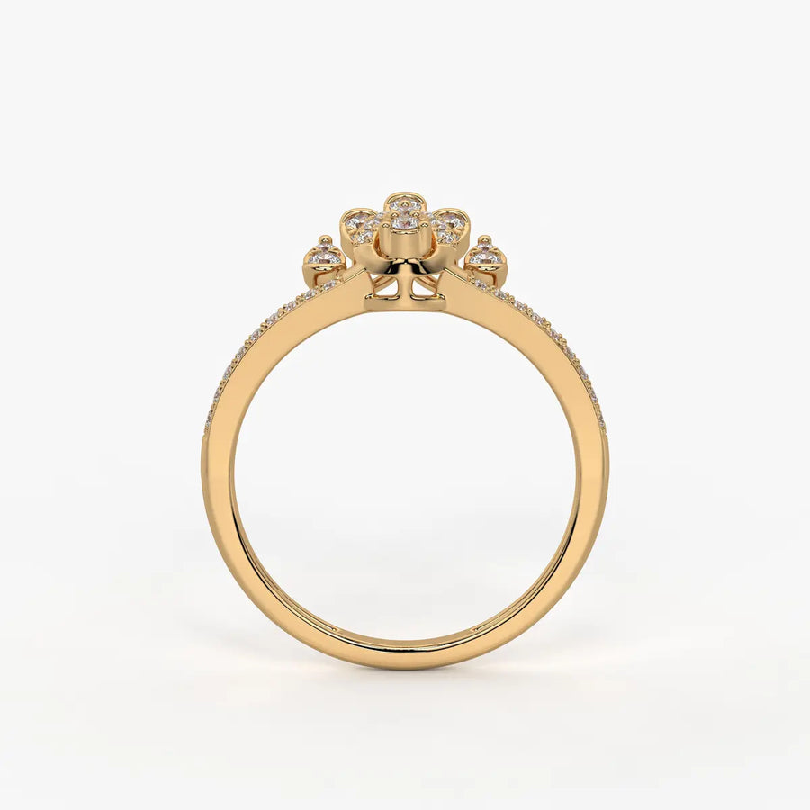 Cyrabelle Diamond Regal Crown Ring