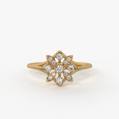 Asterion Diamond Starflower Ring