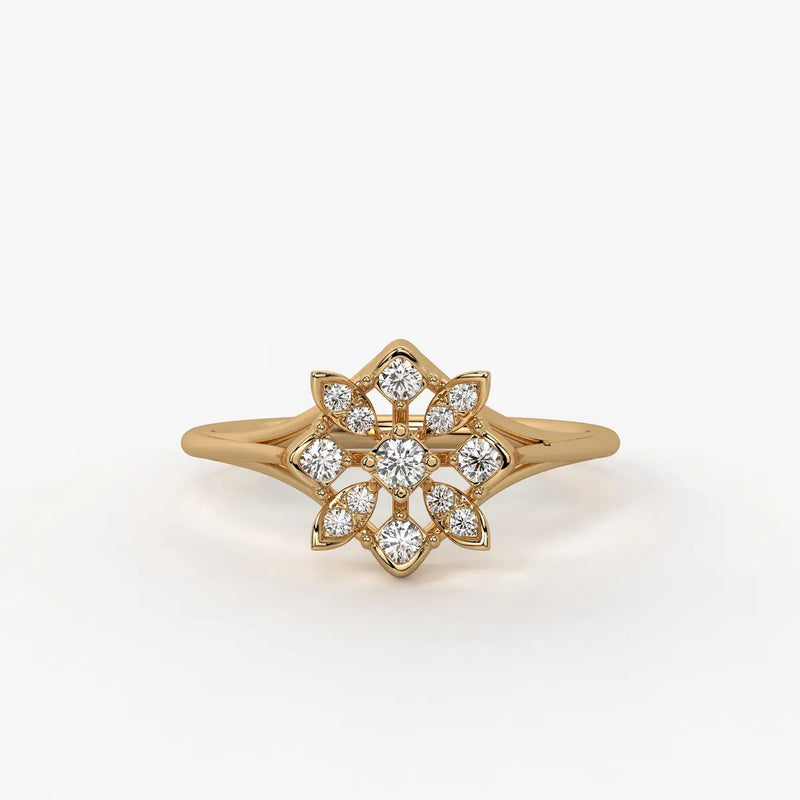 Asterion Diamond Starflower Ring