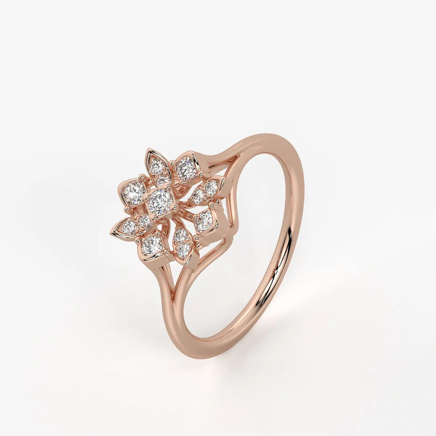 Asterion Diamond Starflower Ring