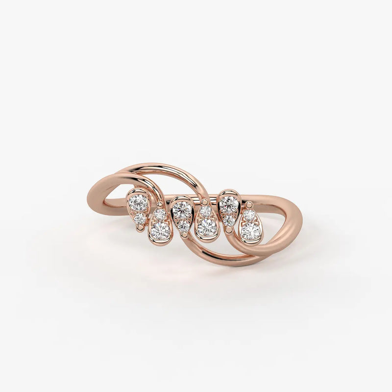 Dravik Diamond Linkwave Ring