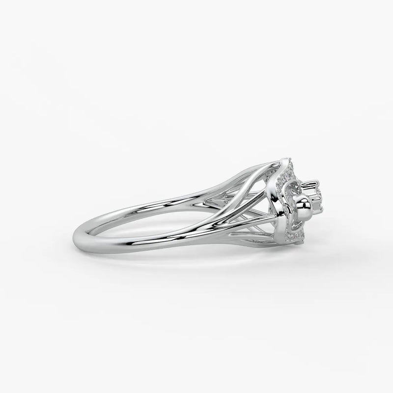 Akhzar Diamond Navette Ring