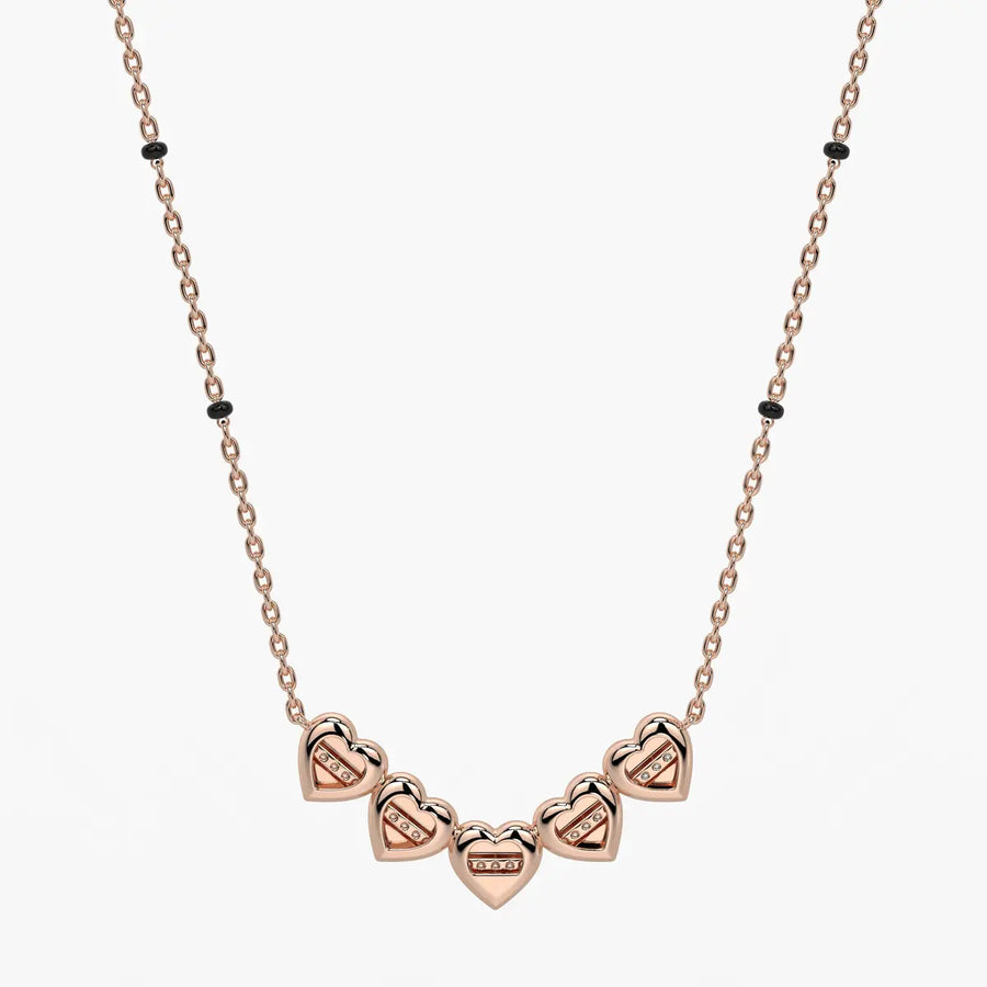 Layered Heart Charm Mangalsutra