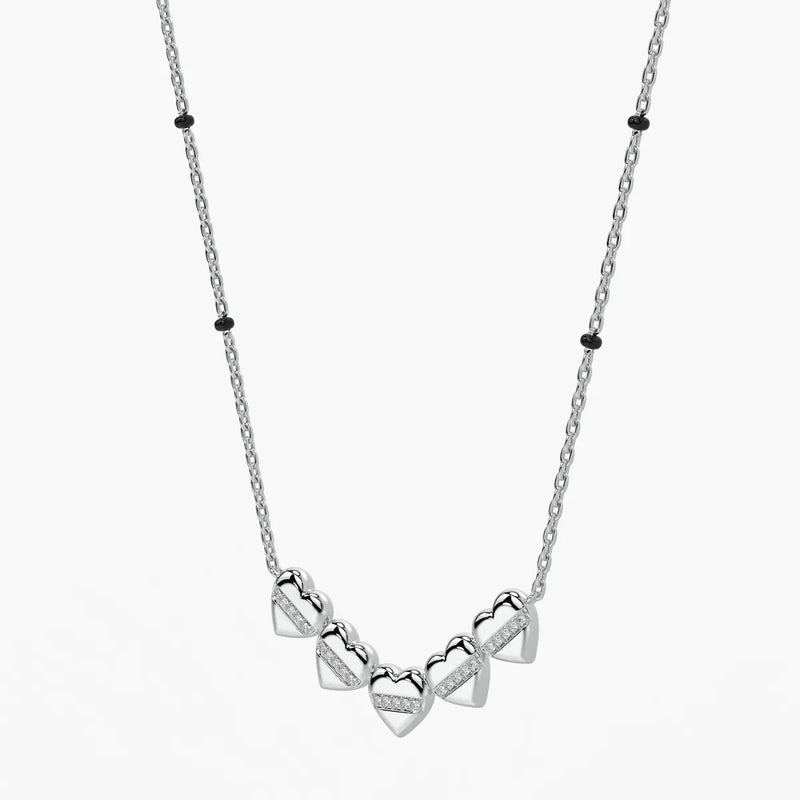Layered Heart Charm Mangalsutra