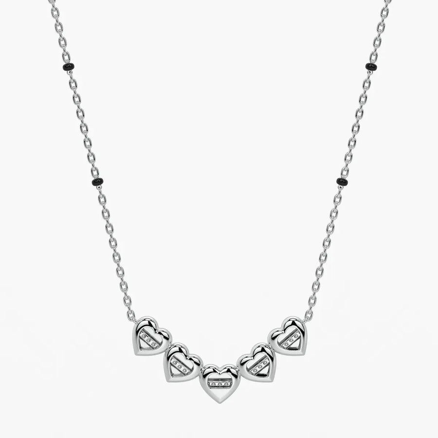 Layered Heart Charm Mangalsutra