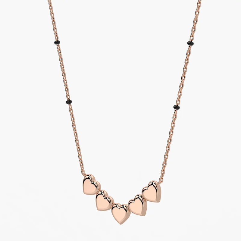 Five Heart Cluster Mangalsutra