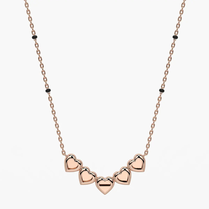 Five Heart Cluster Mangalsutra