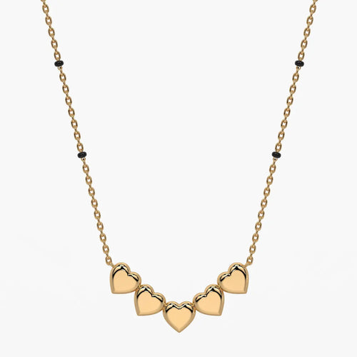 Five Heart Cluster Mangalsutra