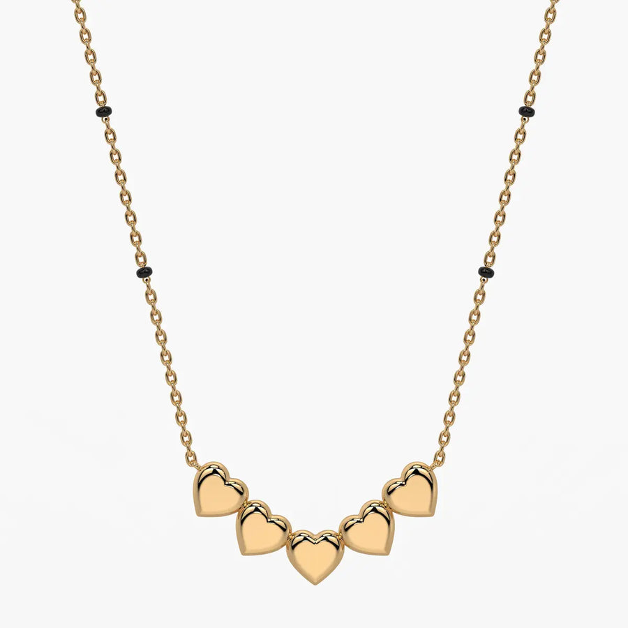 Five Heart Cluster Mangalsutra