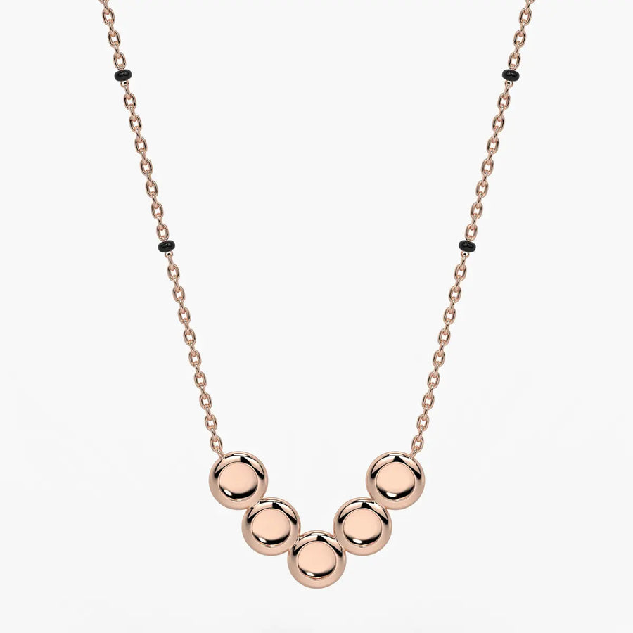 Five Disc Curve Mangalsutra