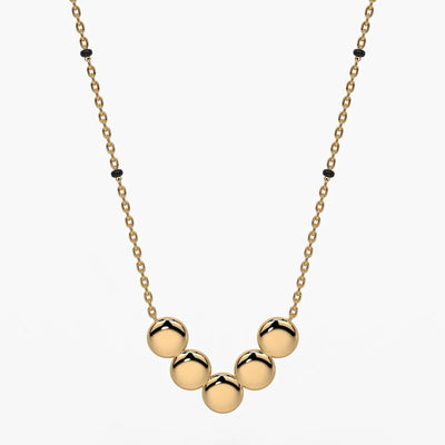 Five Disc Curve Mangalsutra