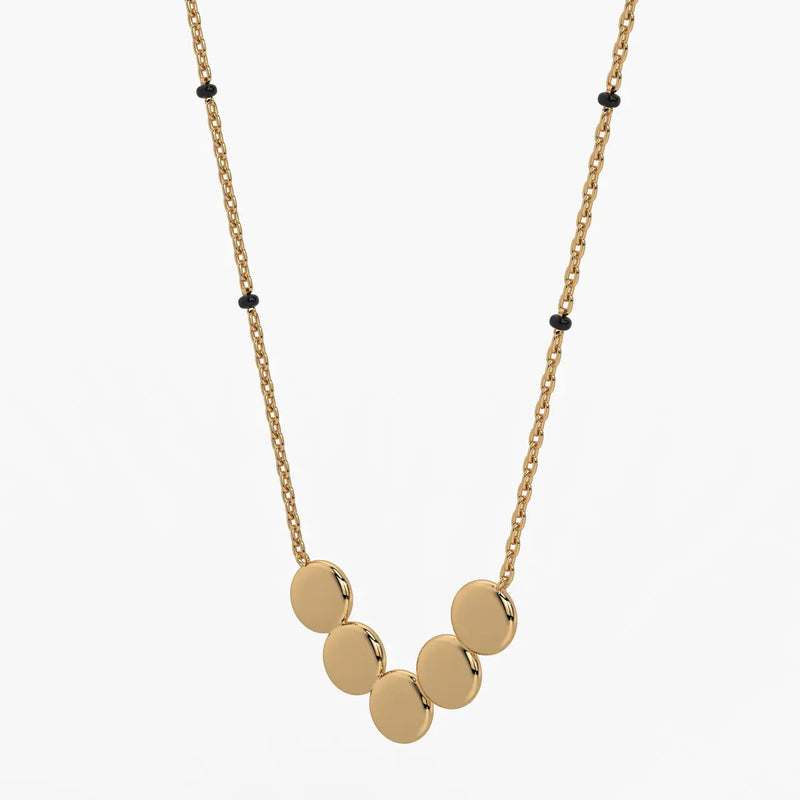Five Disc Curve Mangalsutra