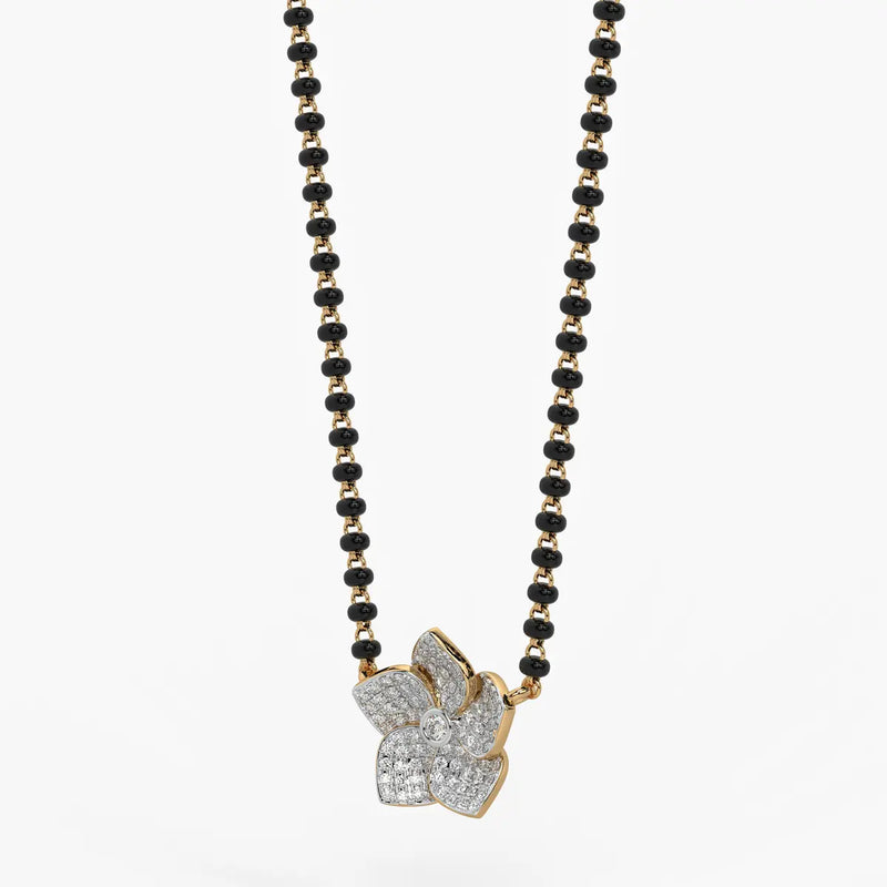 Modish Leaf Mangalsutra Set