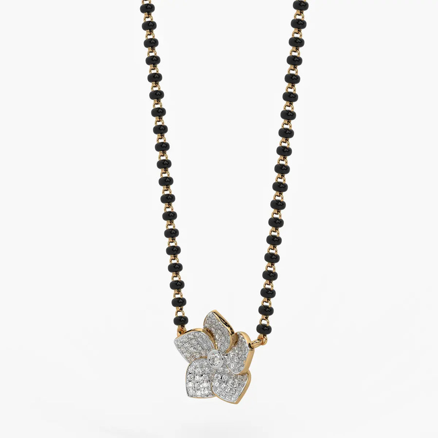 Modish Leaf Mangalsutra Set
