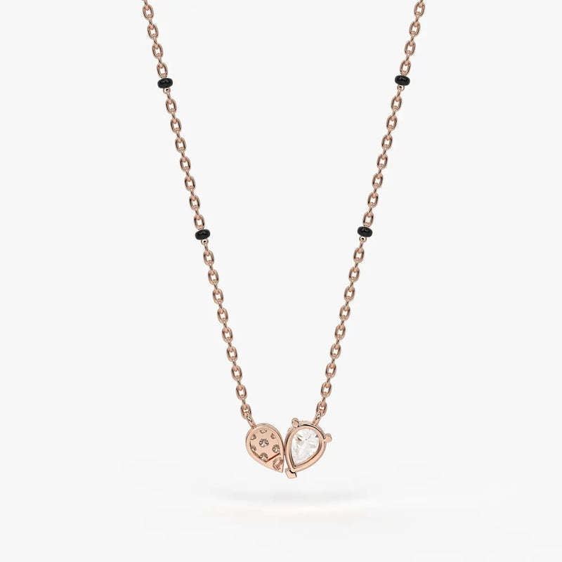 Oval Solitaire Pendant Mangalsutra