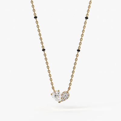 Oval Solitaire Pendant Mangalsutra