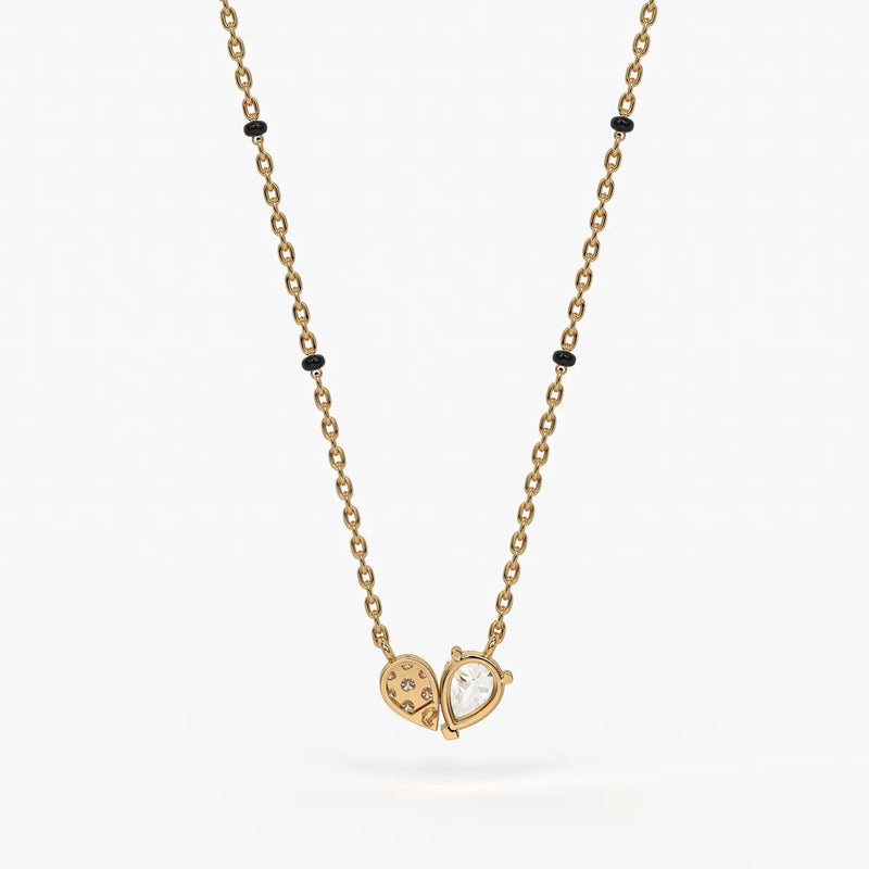 Oval Solitaire Pendant Mangalsutra