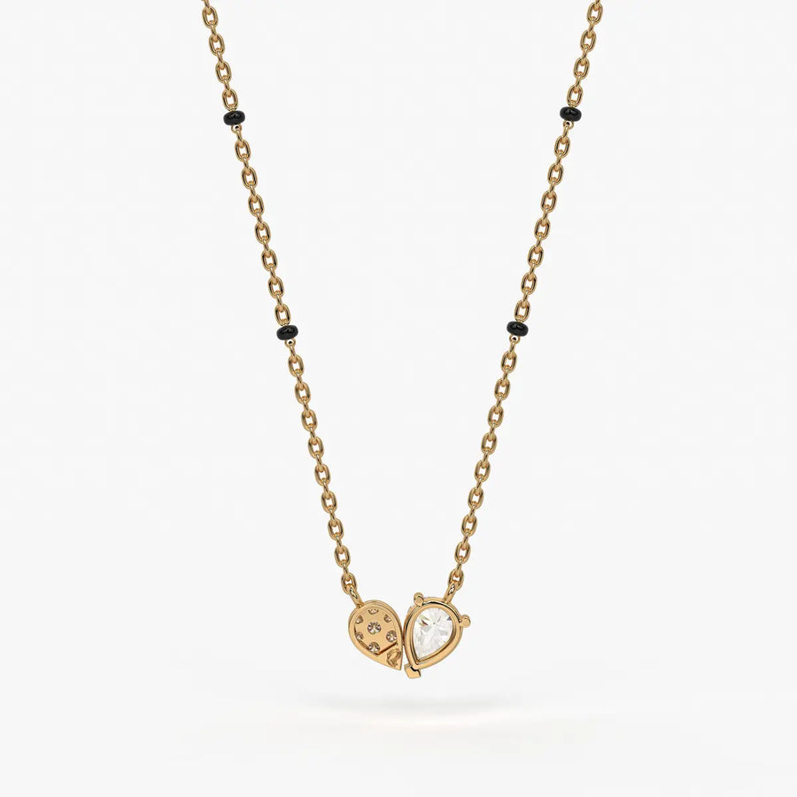 Oval Solitaire Pendant Mangalsutra