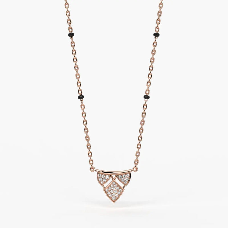 Chevron Shield Pendant Mangalsutra