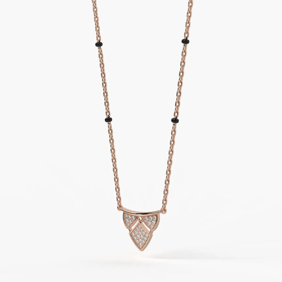 Chevron Shield Pendant Mangalsutra