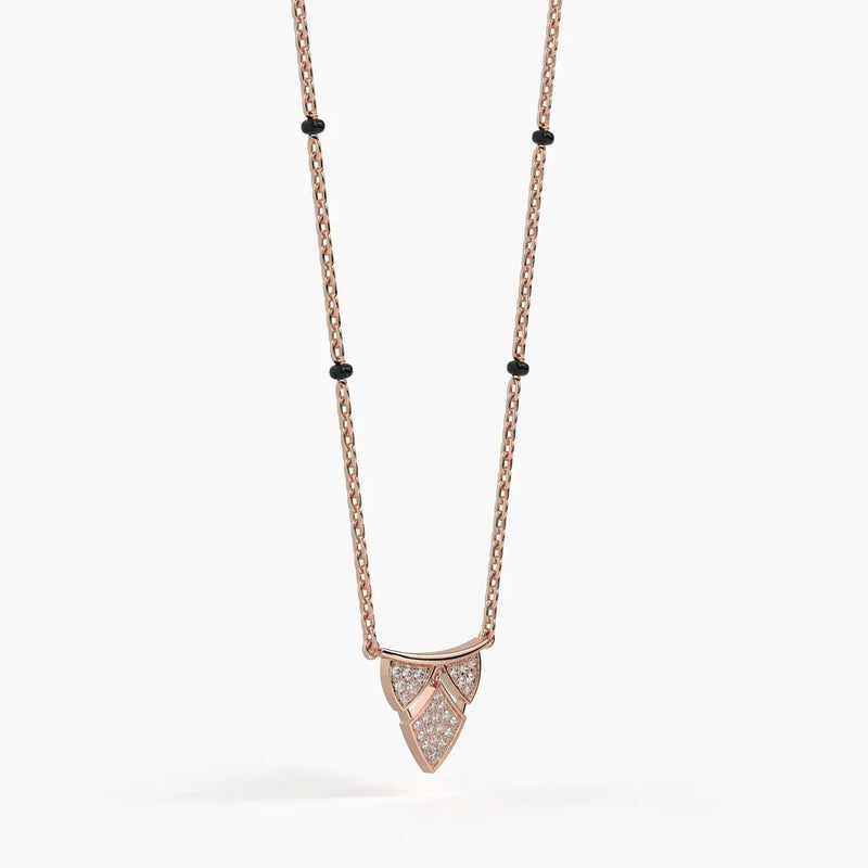 Chevron Shield Pendant Mangalsutra