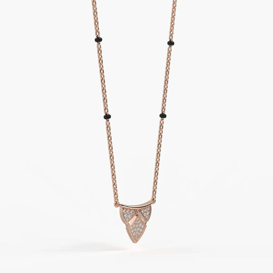 Chevron Shield Pendant Mangalsutra