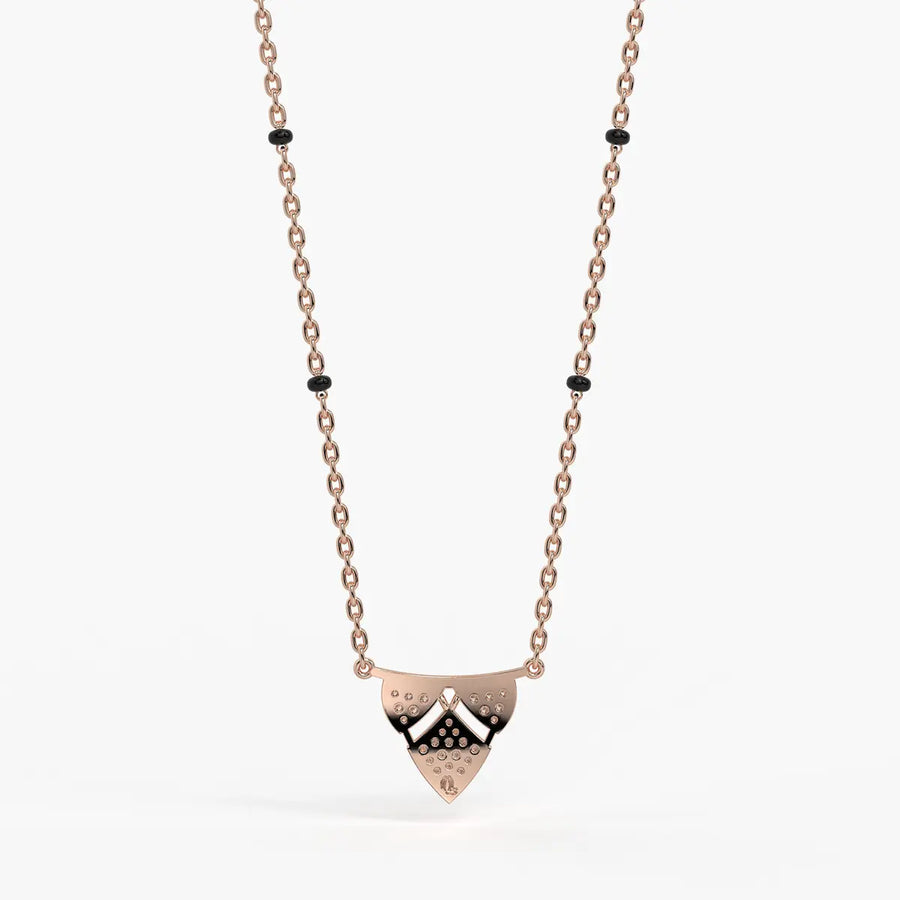 Chevron Shield Pendant Mangalsutra
