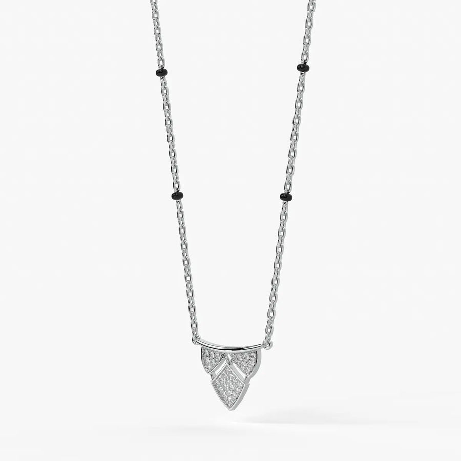 Chevron Shield Pendant Mangalsutra