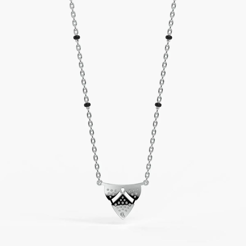 Chevron Shield Pendant Mangalsutra