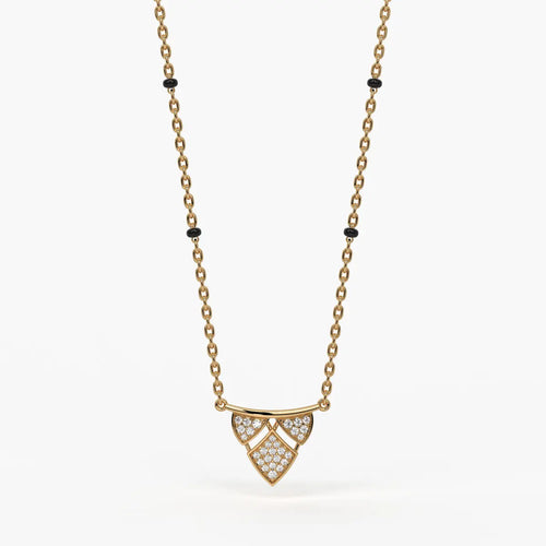 Chevron Shield Pendant Mangalsutra