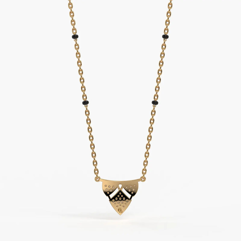 Chevron Shield Pendant Mangalsutra