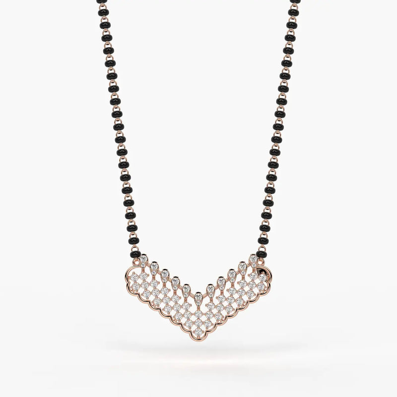 Chevron Cluster Mangalsutra Necklace